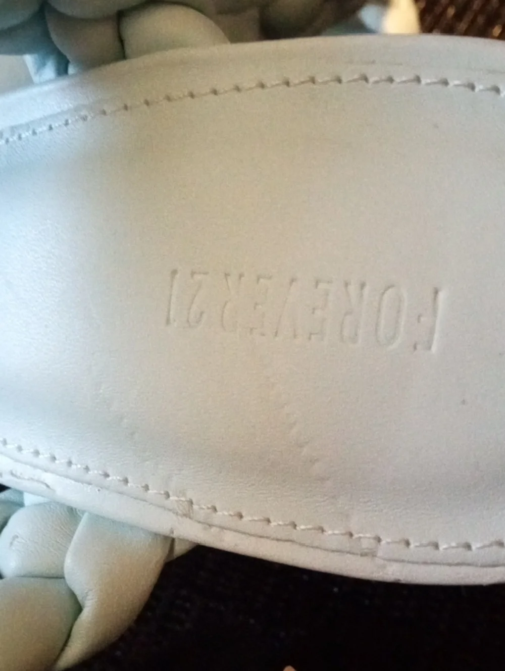 Forever 21 Pale Blue Braided Double-Strap Block Heel Sandals - Picture 12 of 15